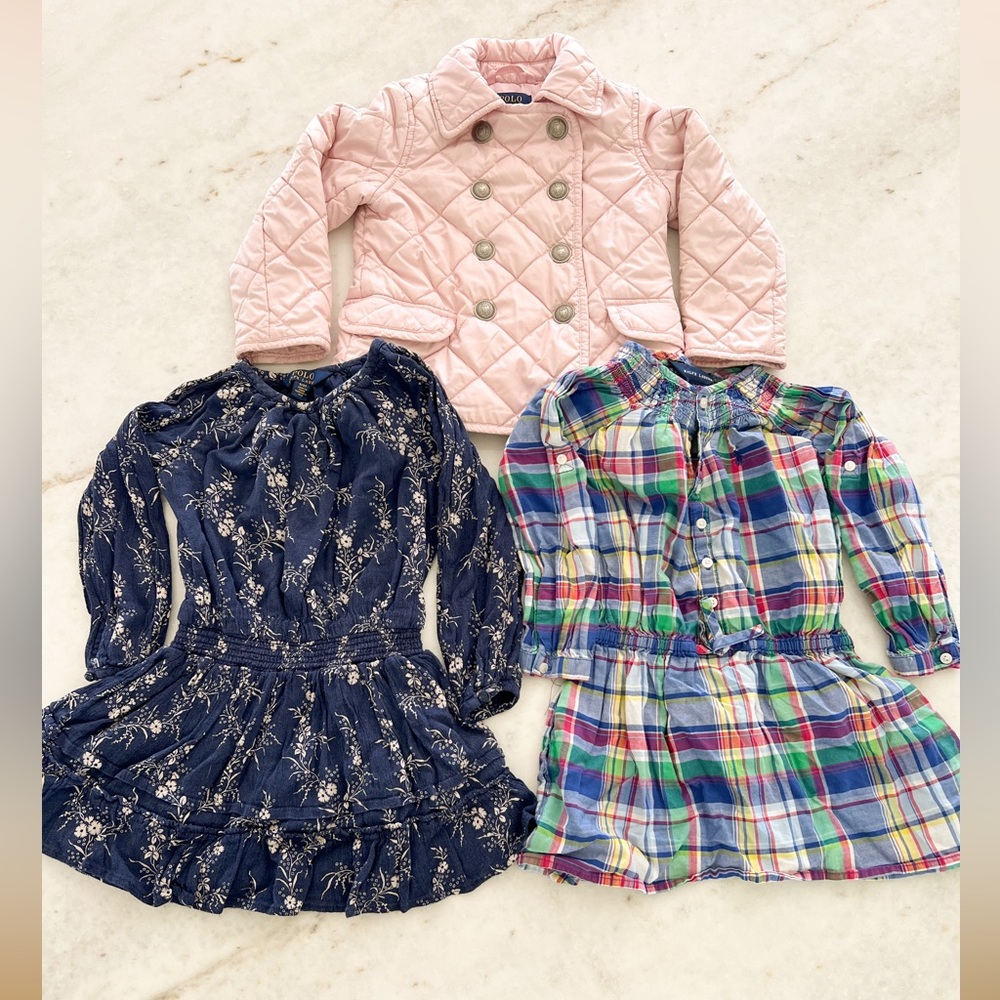 Set of 3 Ralph Lauren dresses and jacket. GUC.